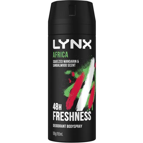 Lynx Spray Africa 165ml (Pack of 3)