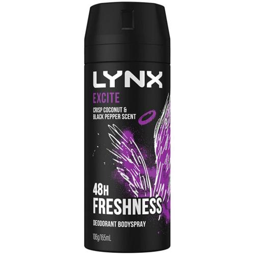 Lynx Spray Excite 165ml (Pack of 3)