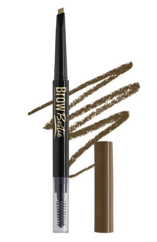 LA Girl Brow Bestie Brow Pencil in Chestnut with twistable tip and spoolie for defined, natural brows.