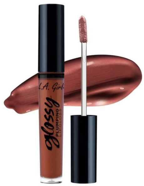 LA Girl Glossy Plumping Lipgloss in Sumptuous offers high-shine, hydrating formula for fuller, youthful lips.