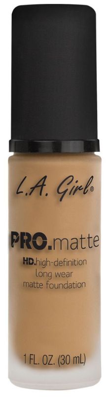 LA Girl Pro Matte Foundation in Sandy Beige offers smooth, buildable coverage with a shine-free, suede-like finish.