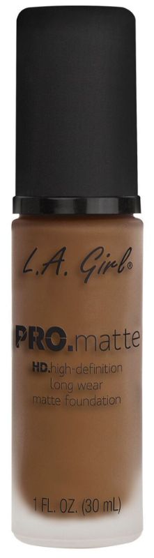 LA Girl Pro Matte Foundation in Deep Tan, offering a lightweight, buildable, shine-free coverage for a flawless complexion.