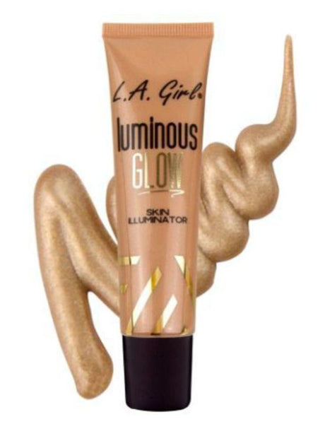 LA Girl Luminous Liquid Cream - Afterglow in a sleek bottle, showcasing its radiant formula for a natural, luminous glow.