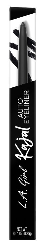 LA Girl Kajal Auto Eyeliner in Super Black: creamy, long-lasting formula for bold smoky eyes, twist-up for precise application.