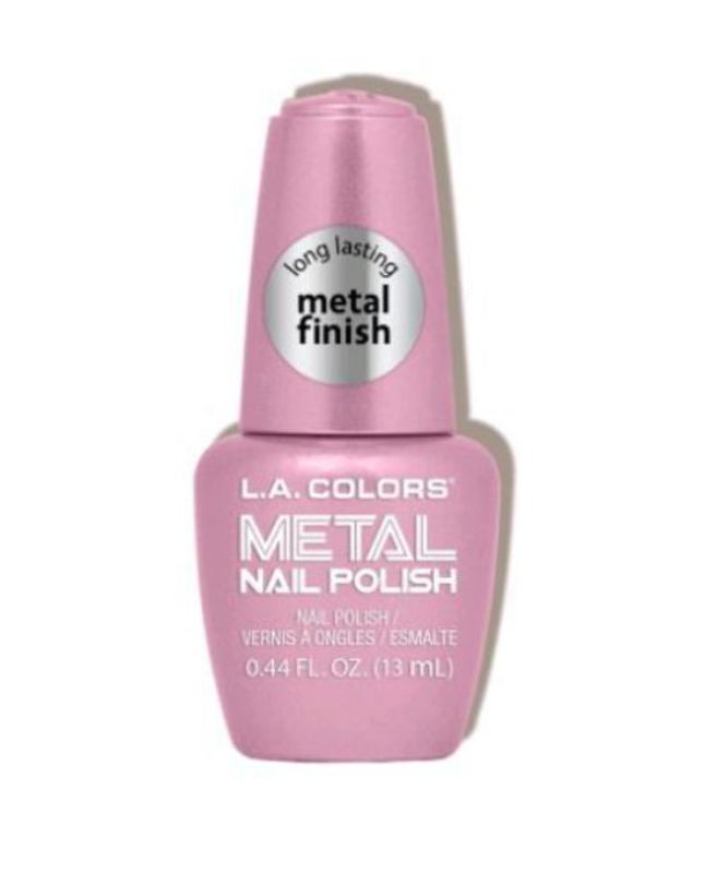 LA Colors - LA Colors Metal Nail Polish - Crystal Pink