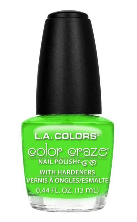 Bright mint nail polish from LA Colors Color Craze collection, perfect for vibrant and playful manicures.