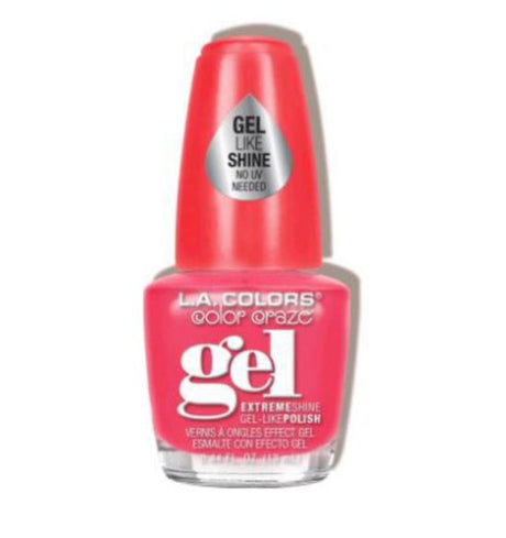 LA Colors Gel Shine Polish - Stunner: Vibrant gel polish for salon-quality shine, quick-drying, chip-resistant, easy removal.