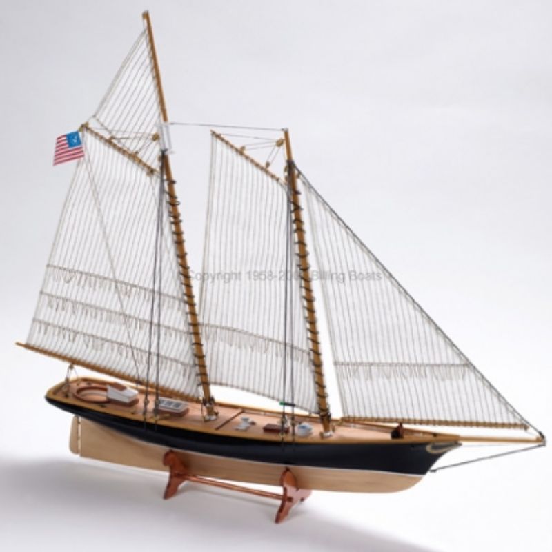 Detailed 1/72 scale model of the America's Cup-winning schooner America, perfect for collectors and enthusiasts.