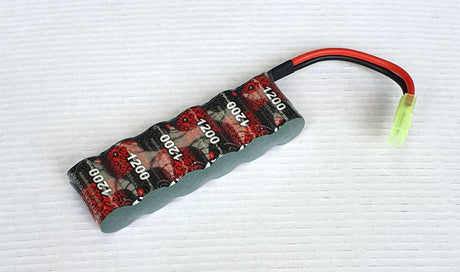 High-performance 7.2V 1200mAh NiMH battery for RC cars, drones, and power tools, ensuring reliable energy and longer run times.