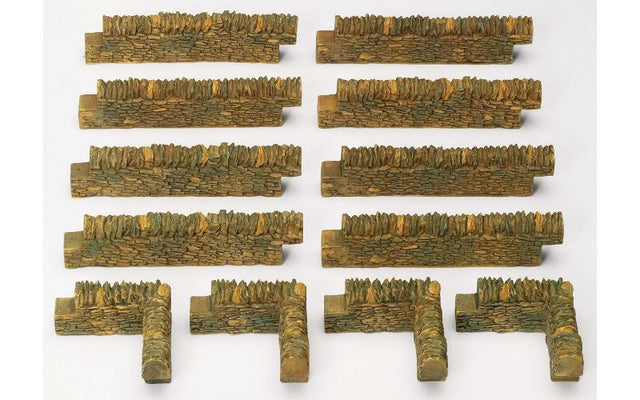 Hornby Cotswold Wall Pack #1 featuring textured stone sections for realistic model railway scenery and countryside aesthetics.