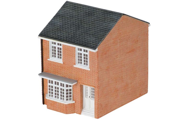 Hornby Modern Terraced House model showcasing intricate detailing and realistic features for vibrant model railway landscapes.