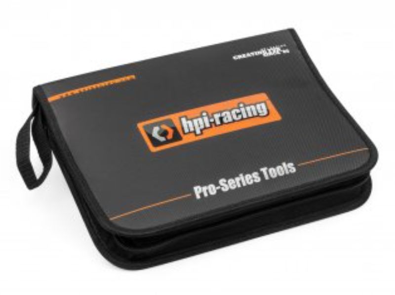 Pro-Series Tools Pouch for RC cars, featuring durable design for organizing tools and accessories easily on the go.