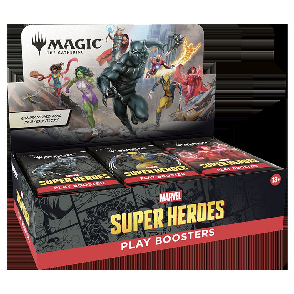 Magic: The Gathering Marvel Super Heroes - Play Booster Display