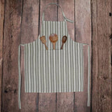 Cotton Kitchen Apron Maison Stripes Green 70x85cm - Baksana