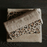Cotton Jacquard Sauna Towel Leopard 50x100cm 500gsm - Baksana