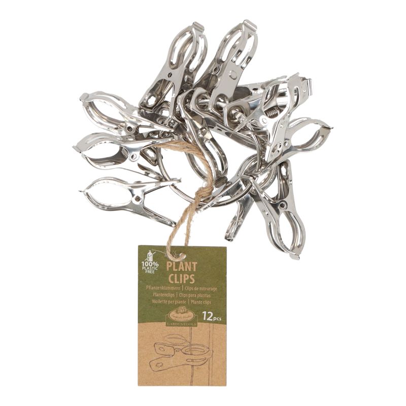 Metal Plant Clip - Stainless Steel (Set of 12)