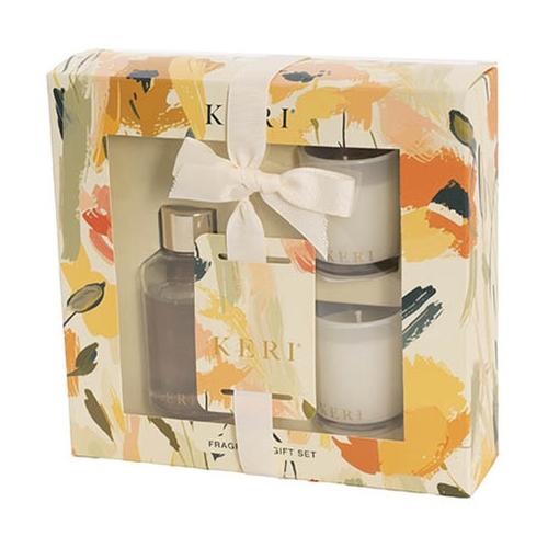 Fragrance Candle and Diffuser Gift Set Rose and Water Lily