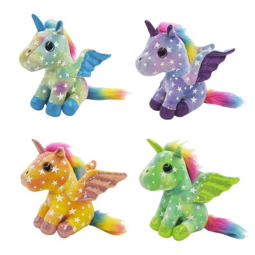 Soft Toy Astrid Unicorn Set of 12 Assorted Glow in the Dark Unicorns