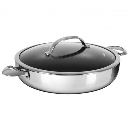 Scanpan HaptIQ Chef Pan 32cm/4.8L with Stratanium+ non-stick surface, ideal for healthy cooking and compatible with all cooktops.