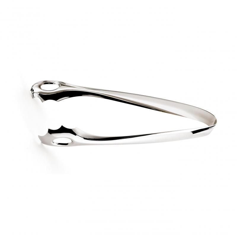 Cuisipro Stainless Steel Ice Tongs with ergonomic grip and elegant mirror finish, perfect for serving ice stylishly.