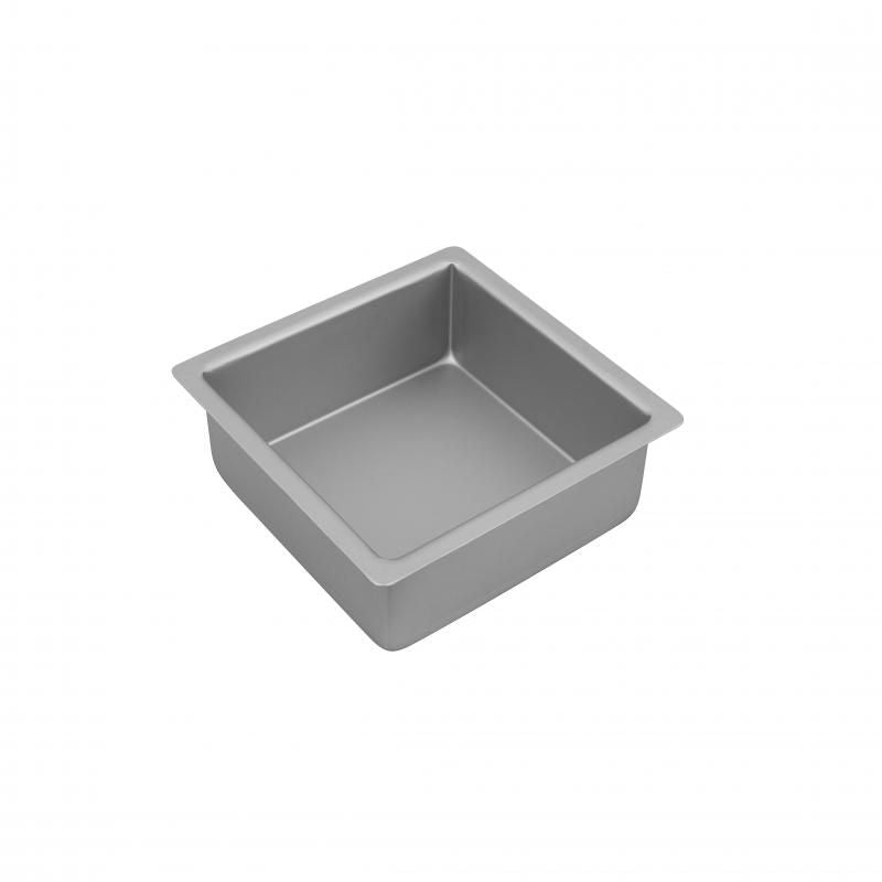 Bakemaster Silver Anodised Square Cake PAN 17.5X7.5CM