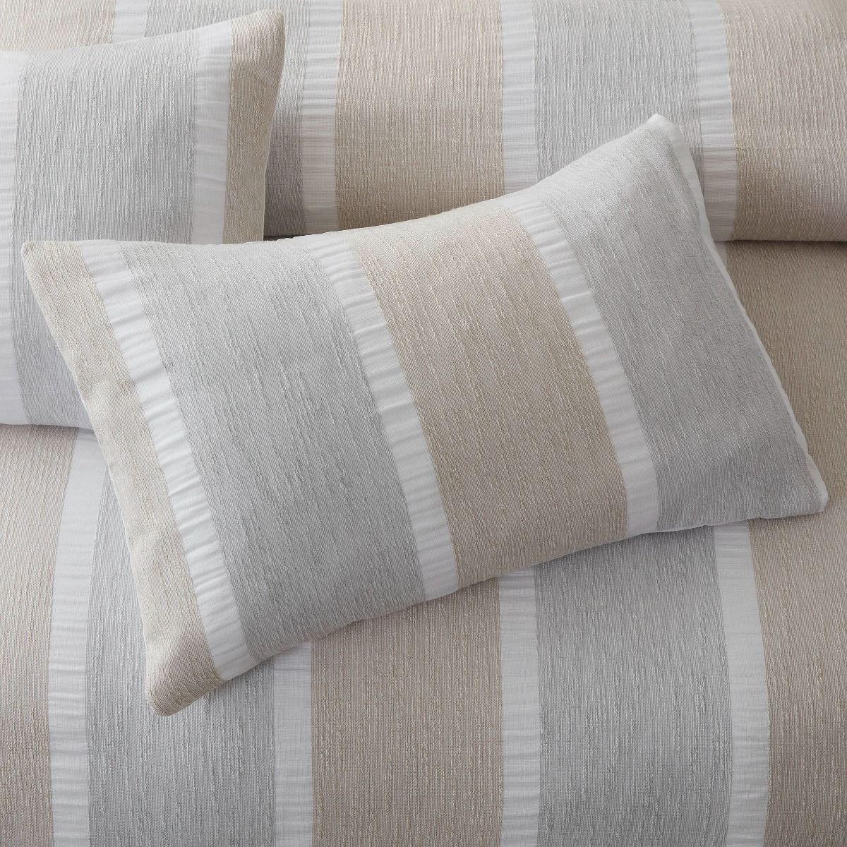 Nina Duvet Set - Grey/Beige - King - BAKSANA