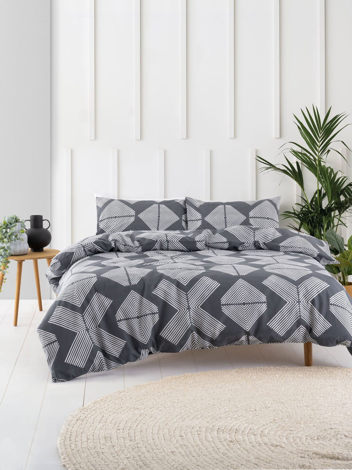 Single Duvet Cover - Set - Aspen Charcoal Set by Nu Edition
