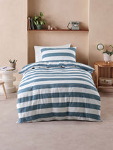 Sydney Duvet Cover Set by Nu Edition - Denim - Double