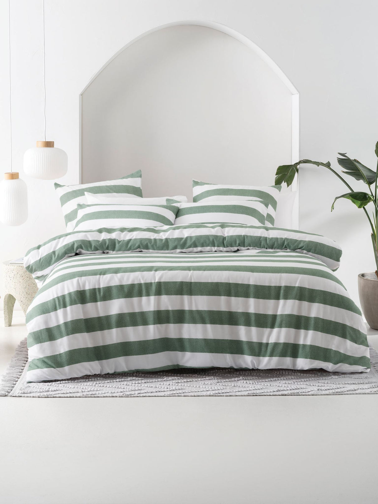 Sydney Duvet Cover Set by Nu Edition - Moss - Double