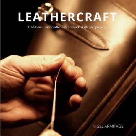 "Guide to traditional leathercraft, featuring projects from beginner to advanced for durable heirloom-quality goods."