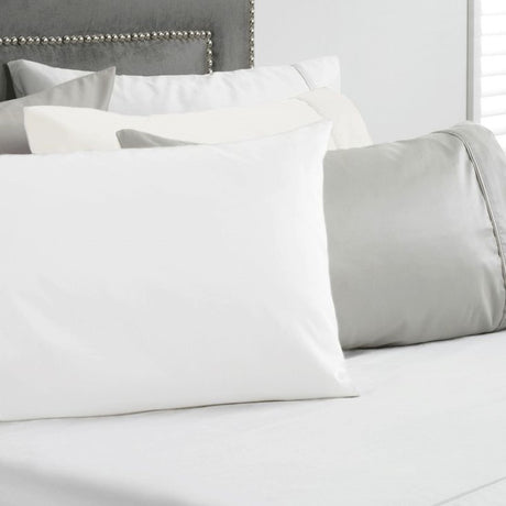 Euro pillowcase in luxury sateen 1000TC cotton, soft and breathable, ethically made in Portugal, 65x65cm plus 6cm.