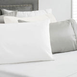 Super King fitted sheet in luxurious 1000TC sateen cotton, ensuring soft, breathable sleep; ethically made in Portugal.