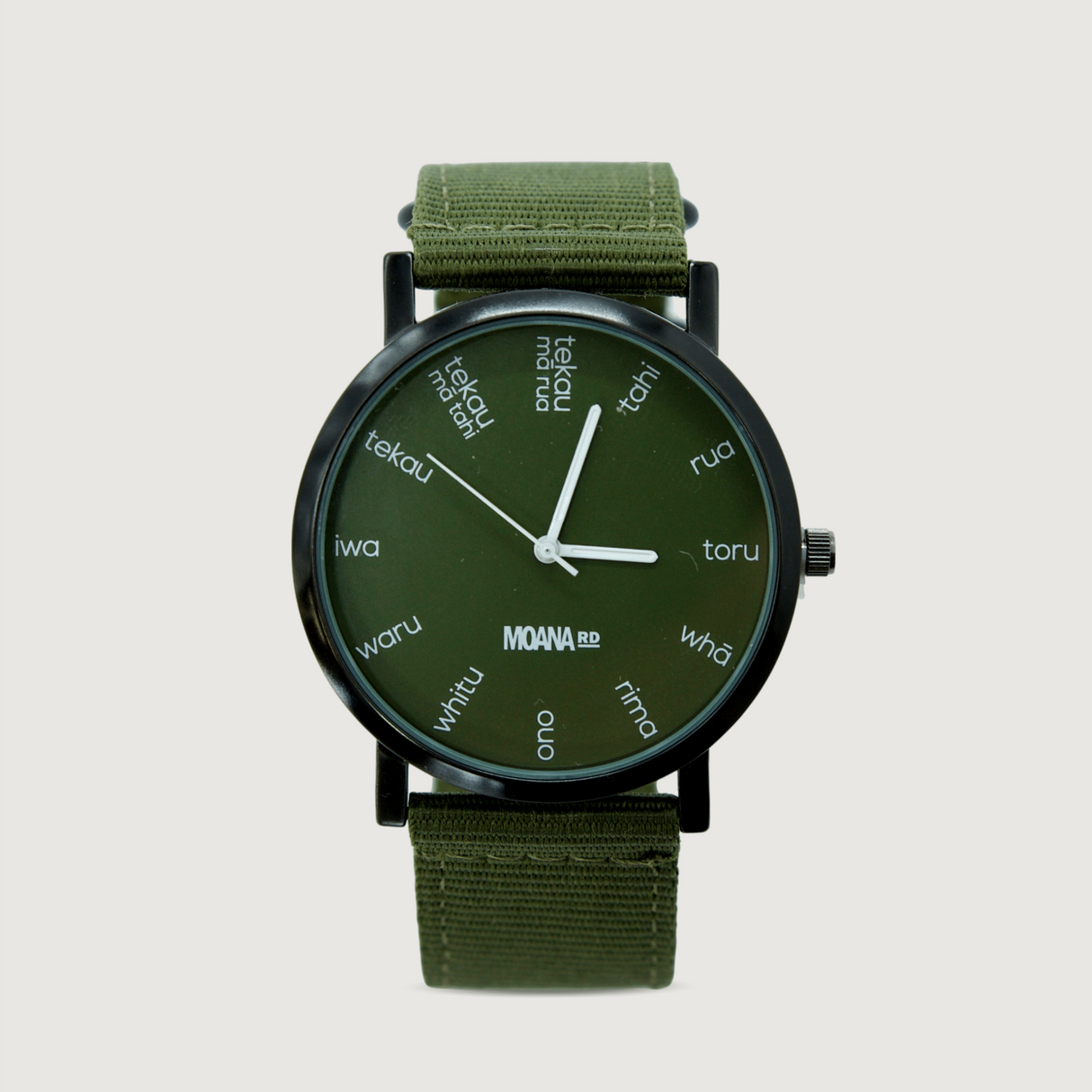 Moana Road - Te Reo Maori Watch - Olive - 2 units