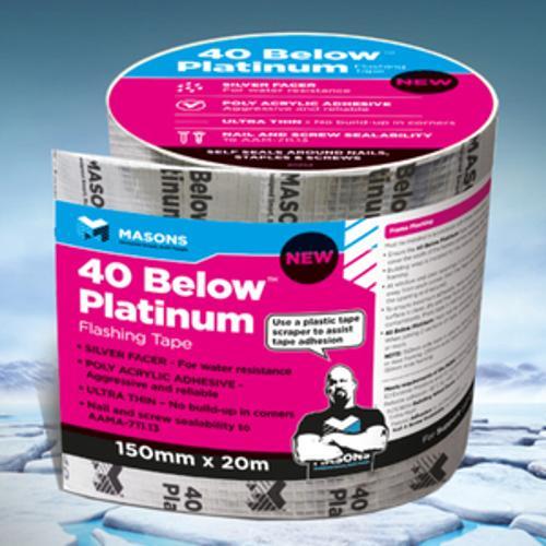 40 Below Flashing Tape Platinum 150mm x 20m