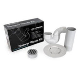 Square Tile Shower Waste Kit 80mm Brass Grate PVC Pipe 50mm Chrome TK80SC