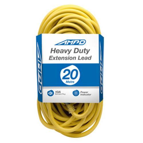 Extension Lead 20m 10A Heavy Duty Yellow
