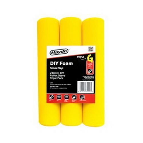 Foam Yellow Sleeve 3 Pack Roller 230mm