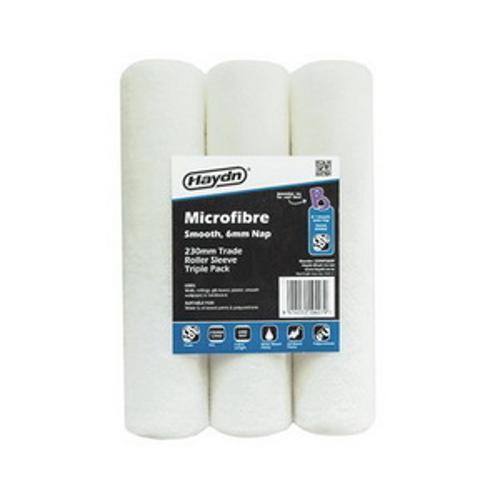 230mm Microfibre Smooth Roller Sleeve 3 pack 6mm 230MFSM3P