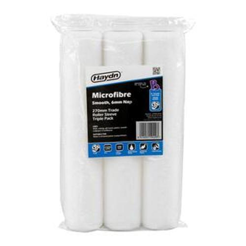 270mm Micro Fibre Smooth Roller Sleeve 3 pack 6mm 270MFSM3P
