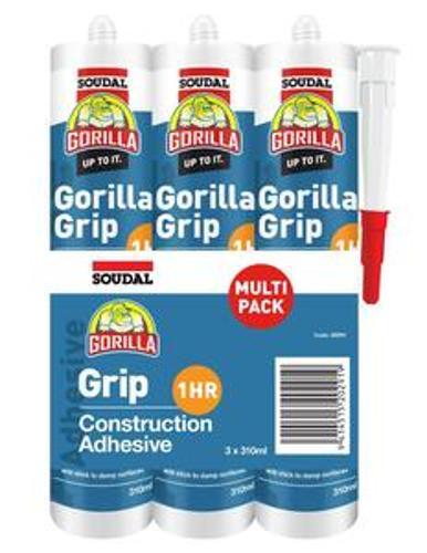 1 Hour Cure Construction Adhesive 310ml 3 Pack