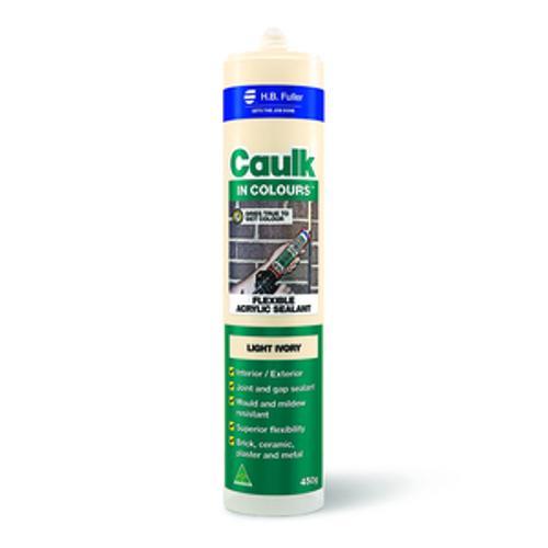 Caulk In Colours Flexible Acrylic Sealant 450g Light Ivory