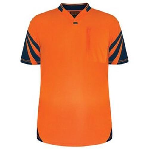 Day Only Quick-Dry Polo Cotton Backed Cotton Backed Orange/Navy M