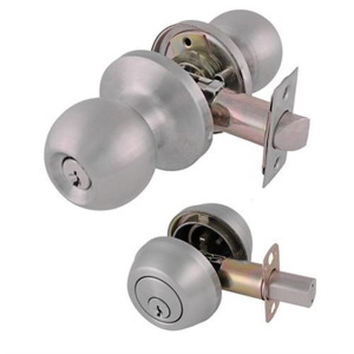 Regent Denver Combination Entrance Set Satin Stainless Steel