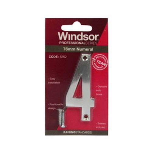 Modern Number 4 Satin Chrome 76mm
