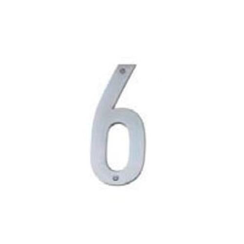 Modern Number 6 Satin Chrome 76mm