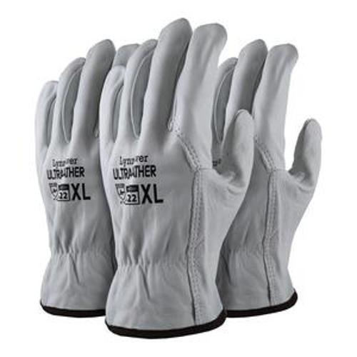 UltraLeather Contactor Rigger Leather Work Gloves 3 Pack X-Large