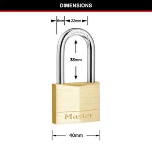 Padlock Brass Diamond Keyed 40mm Long