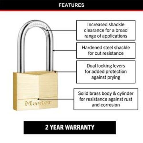 Padlock Brass Diamond Keyed 40mm Long