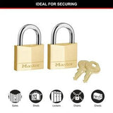 Padlock Brass Diamond Keyed 40mm 2 Pack