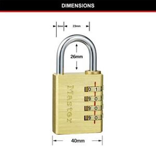 Padlock Combination Reset 40mm Solid Brass